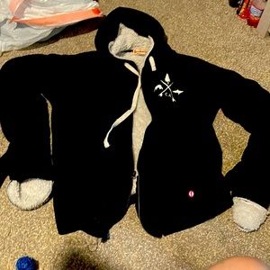 Warm Black sweater with built in mittens